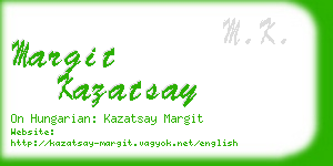 margit kazatsay business card